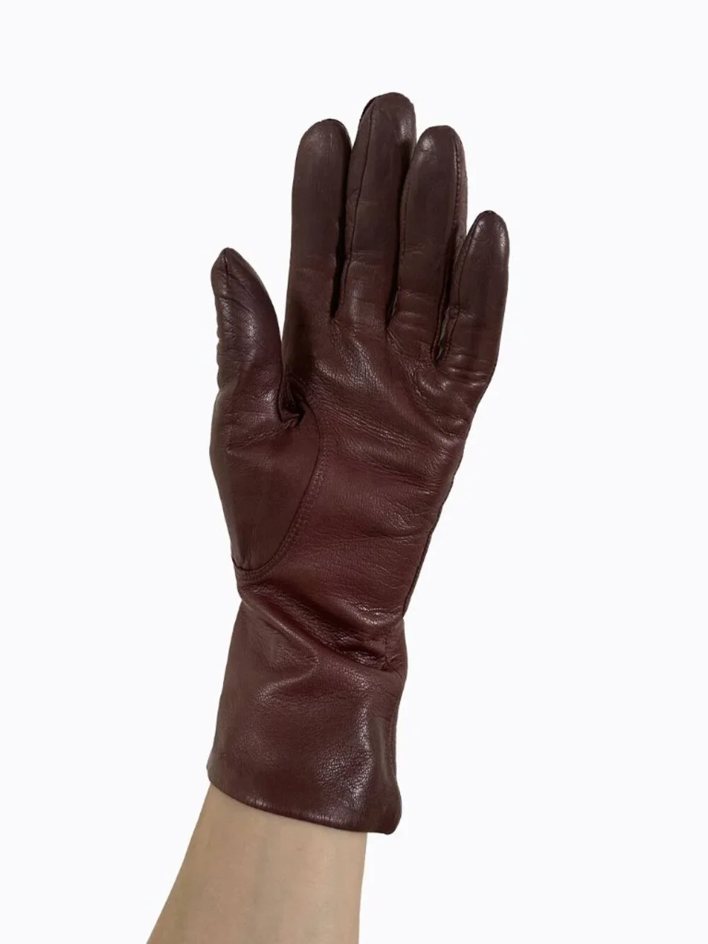Vtg Fownes Chocolate Brown Leather Gloves 7 Antron Lined Academia Preppy Luxury